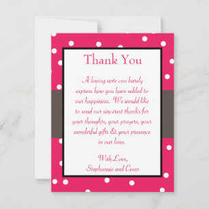 4x5 FLAT Vielen Dank Card Hot Pink/Black Giraffe L Dankeskarte