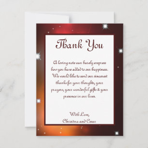 4x5 FLAT Vielen Dank Card Maroon marokkanische Lat Dankeskarte