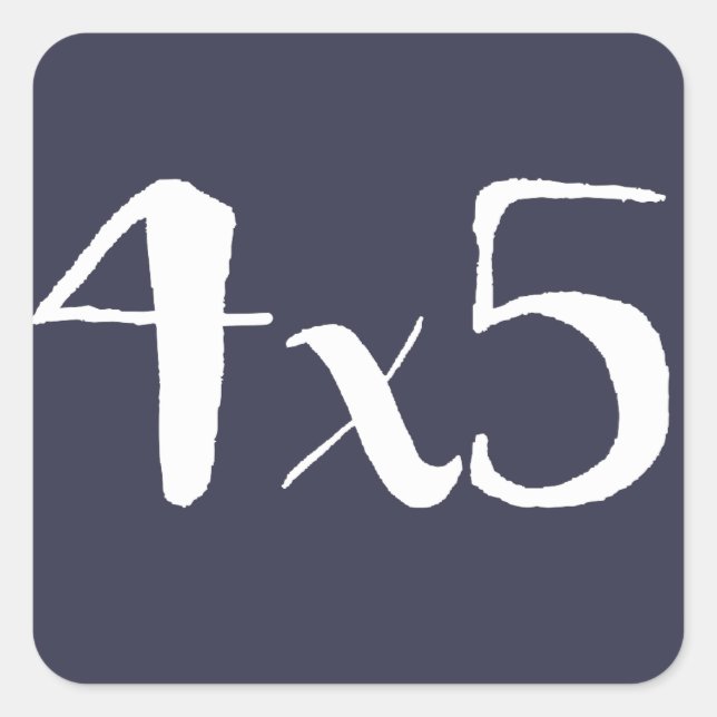 4x5 Großformat-Aufkleber - Weiß für Marine Quadratischer Aufkleber (Vorderseite)