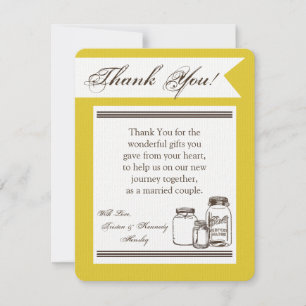 4x5 PLAT Carte de remerciements Mason Jar Pays Rus