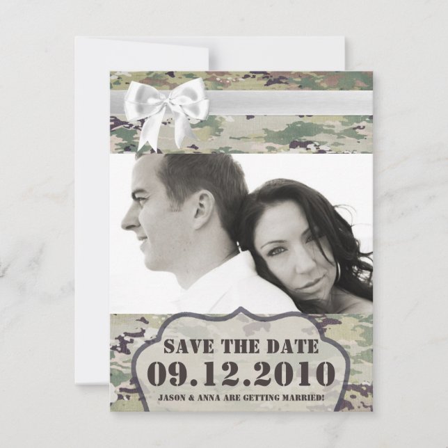 4x5-Save the Date Kartenarmee OCP Camouflage Unifo Einladung (Vorderseite)