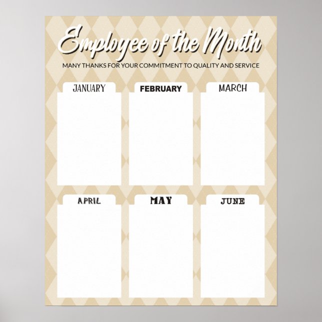 4X6 Foto Board Mitarbeiter des Monatsposters Poster (Vorne)