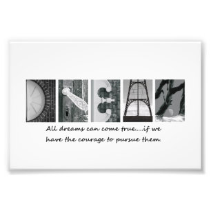 4x6 Lettres de photographie par alphabet de rêve