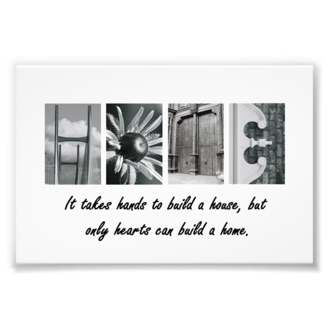 4x6 Zuhause Alphabet Letter Fotodruck (Vorne)