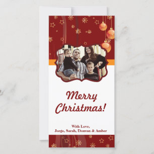 4x8 Carte photo des ornements de Noël