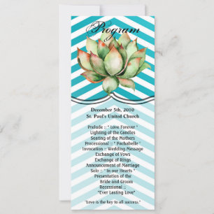 4x9.25 Cartes de programme Boho Cactus Cactus Succ