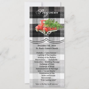 4x9.25 Cartes de programme XMAS Camion Buffalo Pla
