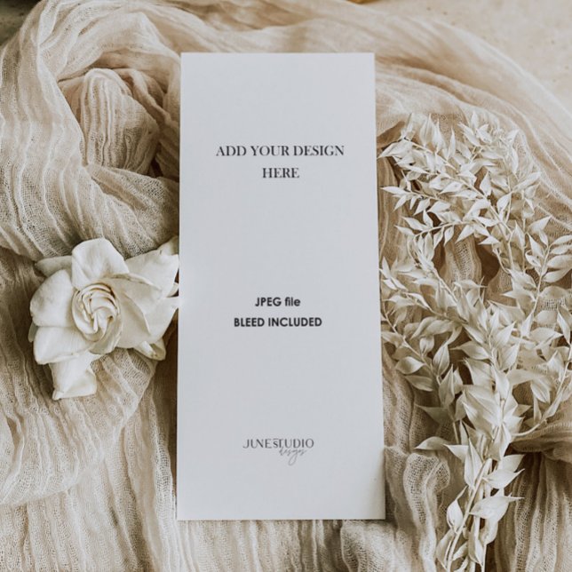 4x9" Menu or Program Printing  Menükarte (4x9 wedding menu, 4x9 wedding program printing, long menu, tall menu card print, 4x9 inches card)