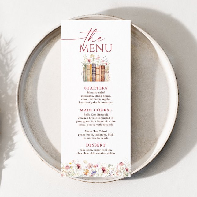 4x9" Neues Kapitel beginnt, Storybook Shower Menü (Von Creator hochgeladen)