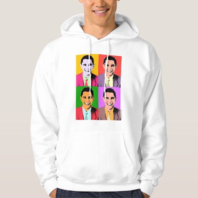 4x Barack Obama Pop-KunstHoodie Hoodie (Vorderseite)