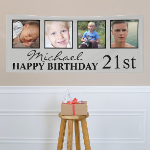 4x Foto Collage Alles Gute zum Geburtstag Alter Fü Banner