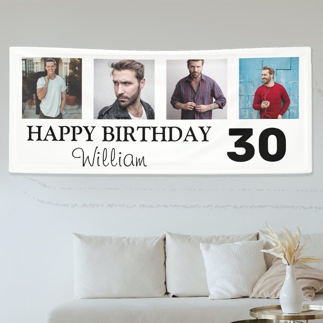 4x Foto Collage Happy Birthday Banner (Von Creator hochgeladen)