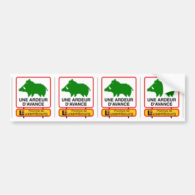 4x Petit STICKER BEFÖRDERT - eine GLUT IM VORAUS Autoaufkleber (Vorne)