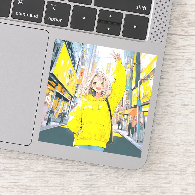 5万人達成に笑顔が溢れるJKシール seal｜寿司娘 GenerativeAI Aufkleber (Detail)