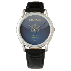 [500] American Passport Cover Armbanduhr