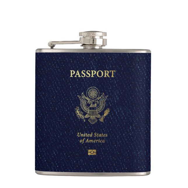 [500] American Passport Cover Flachmann (Vorderseite)