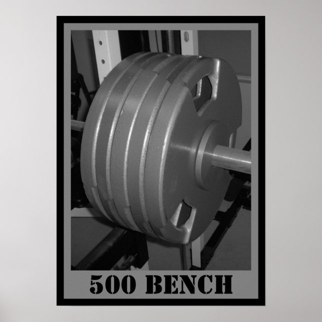 500 BENCH Weightlifting Poster (Vorne)