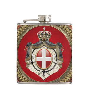 [500] Beschluss Maltas - SMOM-Wappen Flachmann