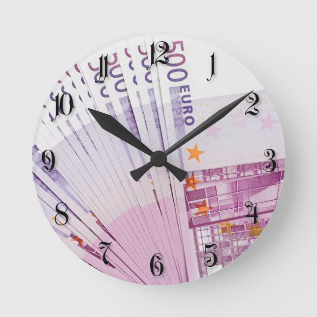 500 Euro Runde Wanduhr (Vorderseite)