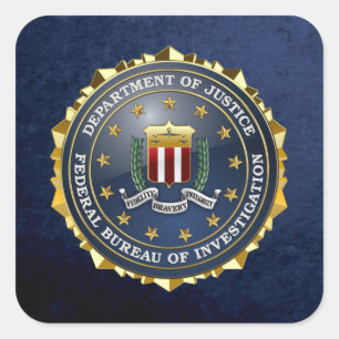 [500] FBI Special Edition Quadratischer Aufkleber