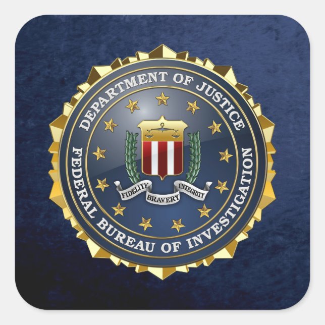 [500] FBI Special Edition Quadratischer Aufkleber (Vorderseite)