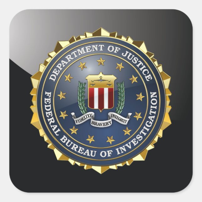 [500] FBI Special Edition Quadratischer Aufkleber (Vorderseite)