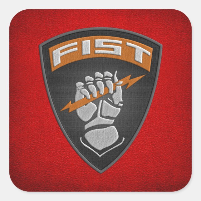 [500] Forward Observer (FIST) [Patch] Quadratischer Aufkleber (Vorderseite)
