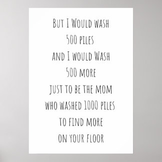 500 Haufen Waschzeichen Poster