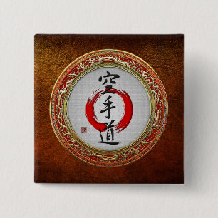 [500] Japanische Kalligraphie - Karate-do Button