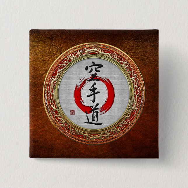 [500] Japanische Kalligraphie - Karate-do Button (Vorderseite)
