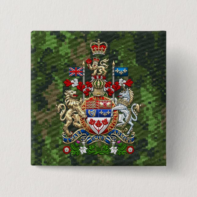 [500] Kanadische Wappen [3D] Button (Vorderseite)
