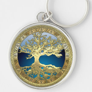 [500] Keltischer Baum des Lebens [Gold] Schlüsselanhänger