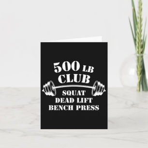 500 lb Pfund Club Gym Weightlift Powerlift Weig Karte