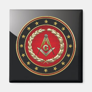 [500] Masonic Square and Compasses [3. Grad] Magnet