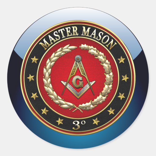 [500] Master Mason, 3. Grad [Sonderausgabe] Runder Aufkleber (Vorderseite)