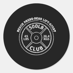 500 Pfund Club Krafttraining Hanteltraining Kraftd Runder Aufkleber