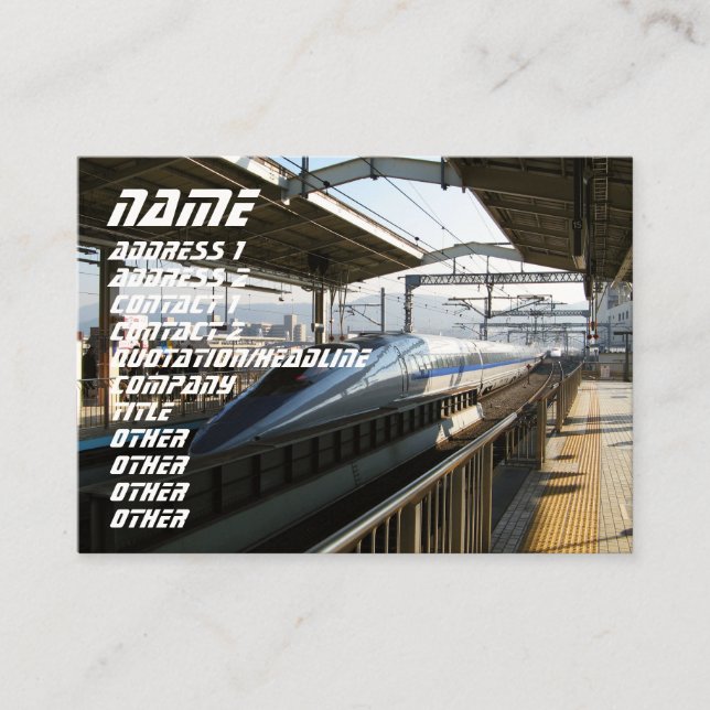 500 Reihe Shinkansen 新幹線 Kugel-Zug Visitenkarte (Vorderseite)