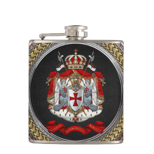 [500] Ritter Templar Wappen Flachmann