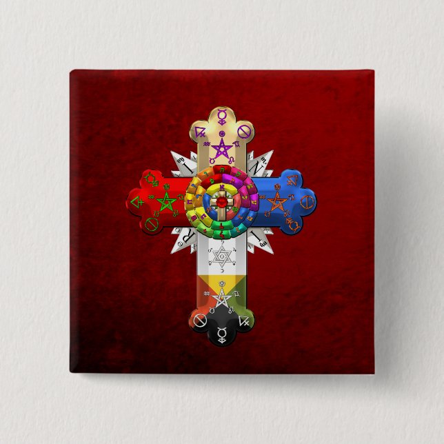[500] Rosy Cross (Rose Croix) Button (Vorderseite)