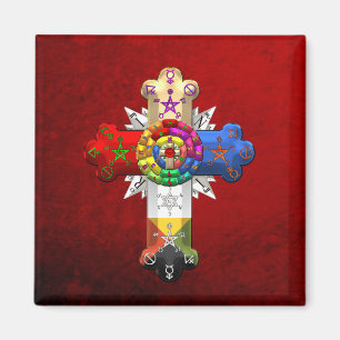 [500] Rosy Cross (Rose Croix) Magnet