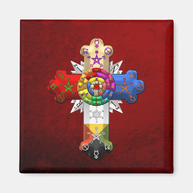 [500] Rosy Cross (Rose Croix) Magnet (Vorne)