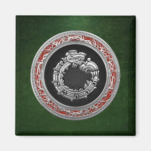 [500] Serpent God Quetzalcoatl [Silver] Magnet