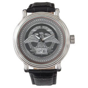[500] Silberrömischer Kaiseradler über Medallion Armbanduhr