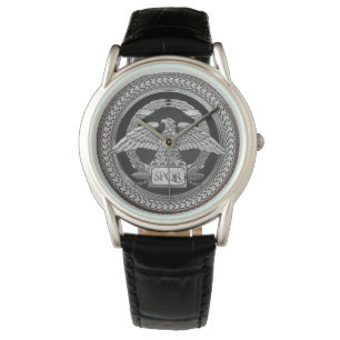 [500] Silberrömischer Kaiseradler über Medallion Armbanduhr