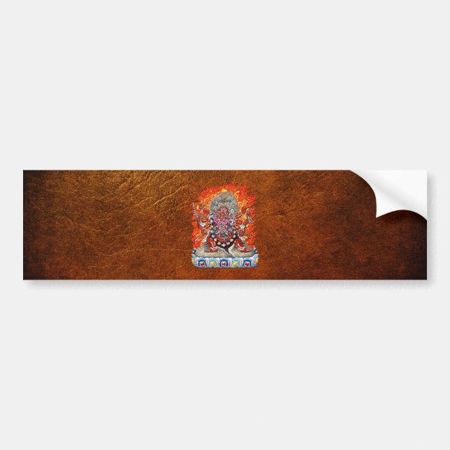 [500] Tibetischer Thangka - Wrathful Deity Hayagri Autoaufkleber (Vorne)