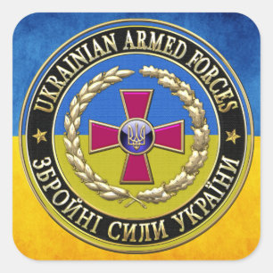[500] Ukrainische Streitkräfte [Sonderausgabe] Quadratischer Aufkleber
