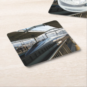 500er-Serie Shinkansen 新 幹 Bullet Train Rechteckiger Pappuntersetzer