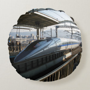 500er-Serie Shinkansen 新 幹 Bullet Train Rundes Kissen