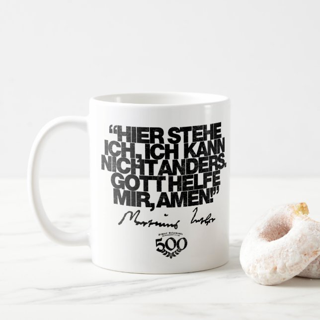 500th Tasse de citation de Luther de réforme (Avec donut)