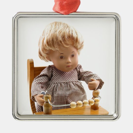 501_Baby_Honey_Blonde_Sandy_0001 Oranament Quadratisches Silberfarbenes Ornament